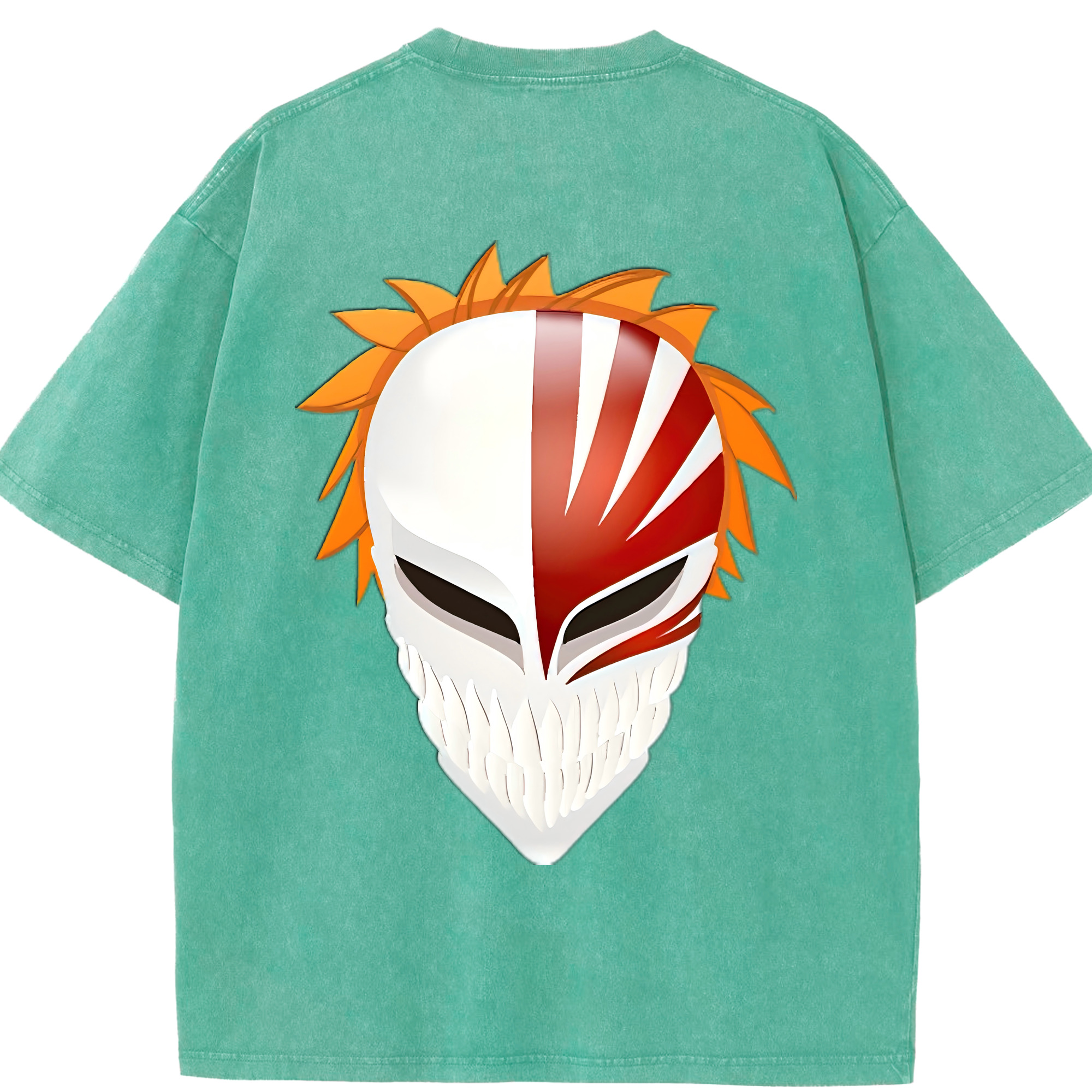 （画像用） ブリーチ 黒崎一護（くろさき いちご）BLEACH Kurosaki Ichigo 綿100% ヴィンテージ風 半袖Tシャツ（背面プリント）